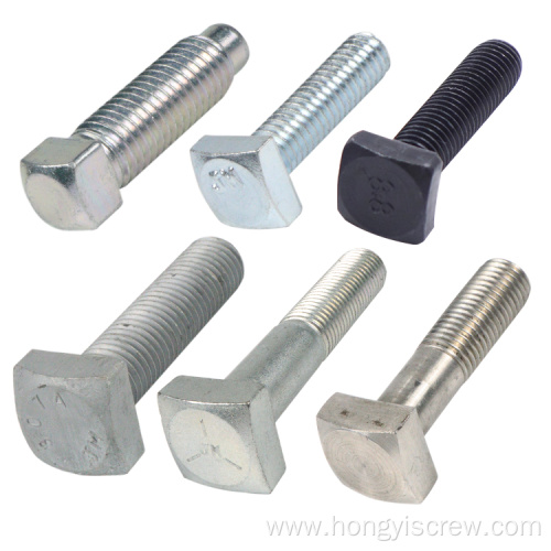 Class8.8 Black Oxide Flat Square Head lag Bolts